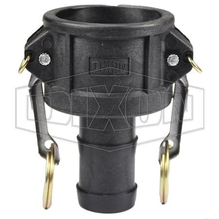 Dixon Type-C Cam and Groove Coupler, 1-1/2 x 1-1/4 in Nominal, Female Coupler x Hose Shank End Style, Poly PPC125